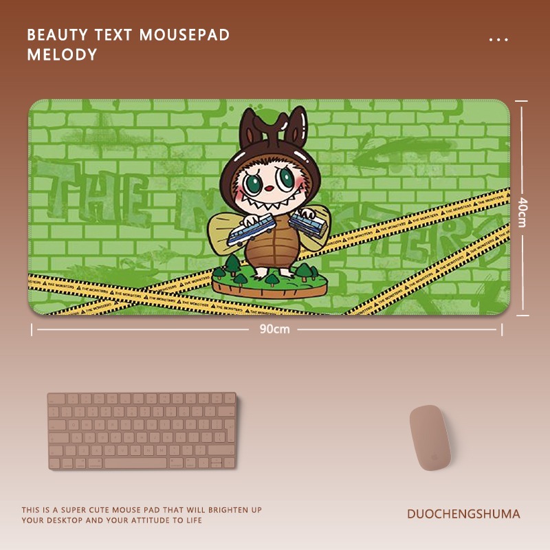 可愛卡通拉布布 主題桌墊 布質滑鼠墊-GOODTOYSTUDIO