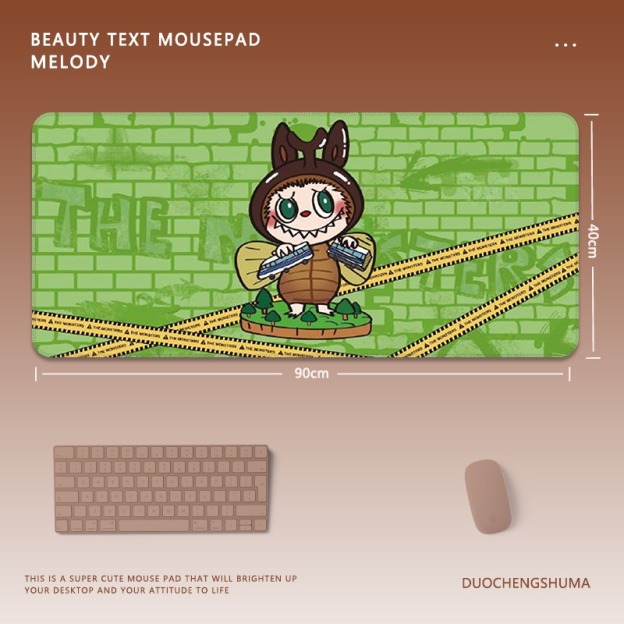可愛卡通拉布布 主題桌墊 布質滑鼠墊-GOODTOYSTUDIO