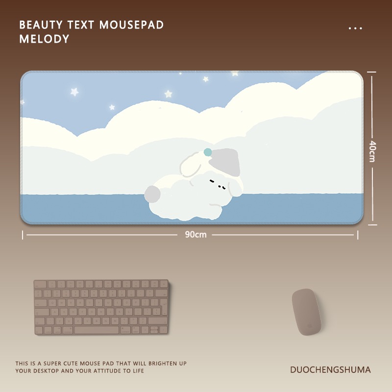 可愛星球小黑貓 主題桌墊 布質滑鼠墊-GOODTOYSTUDIO