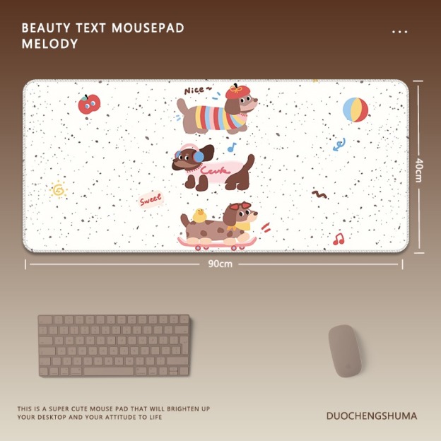 可愛星球小黑貓 主題桌墊 布質滑鼠墊-GOODTOYSTUDIO