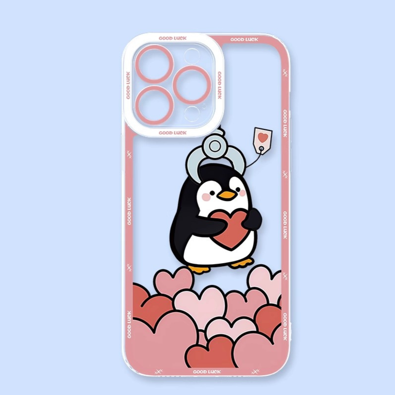 抓娃娃情侶天使眼透明防摔軟殼-GOODTOYSTUDIO