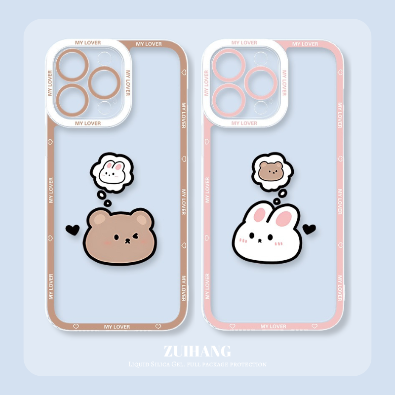 情侶卡通天使眼透明防摔軟殼-GOODTOYSTUDIO