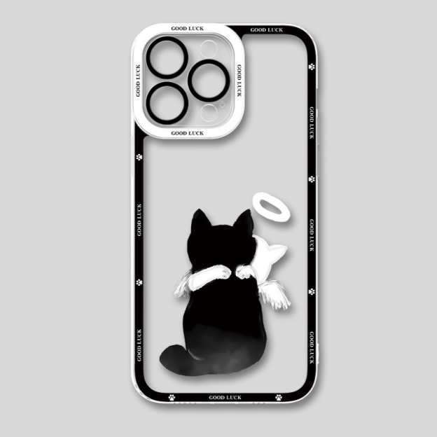 小貓咪 天使眼透明防摔軟殼-GOODTOYSTUDIO