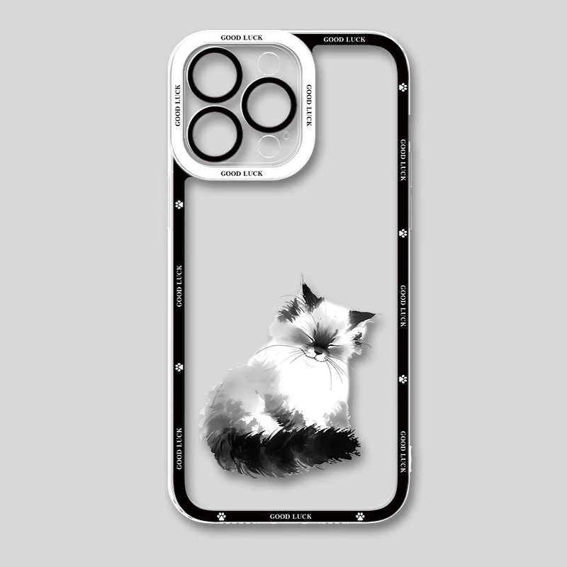 小貓咪 天使眼透明防摔軟殼-GOODTOYSTUDIO