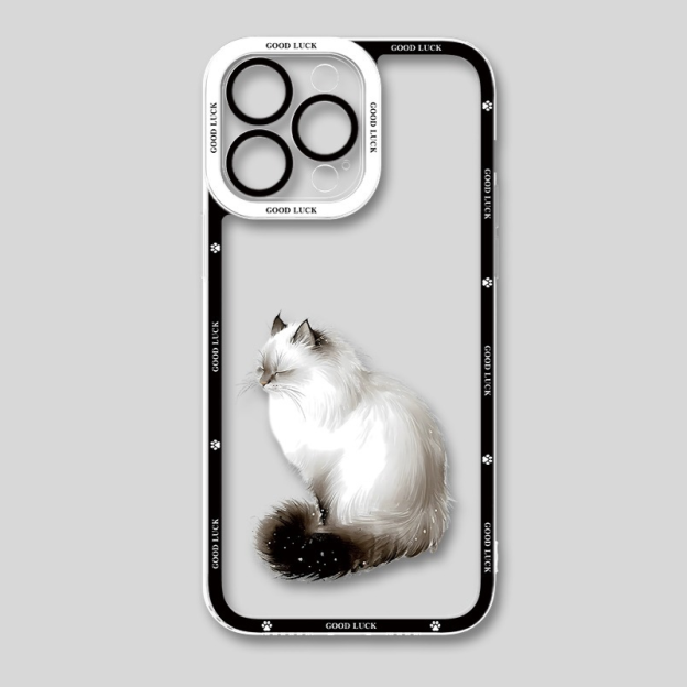 小貓咪 天使眼透明防摔軟殼-GOODTOYSTUDIO