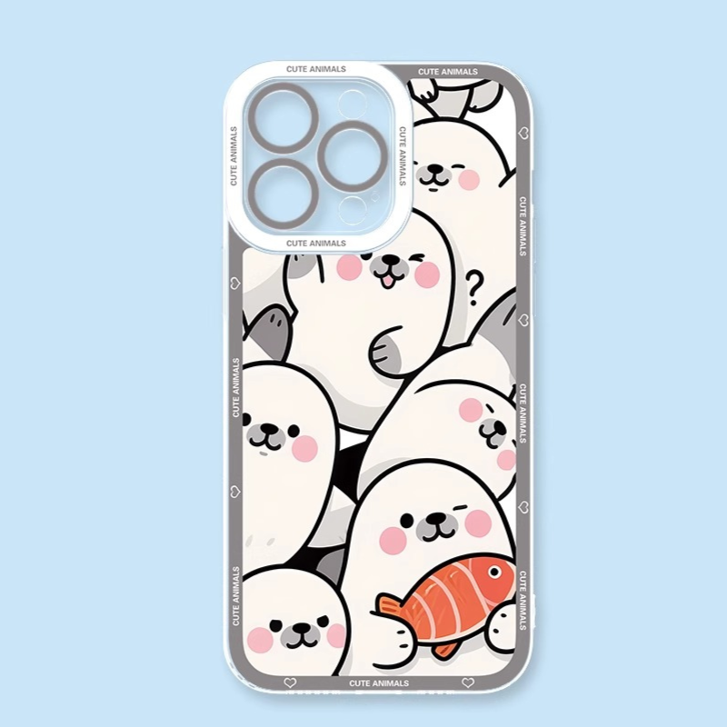 卡通動物天使眼透明防摔軟殼-GOODTOYSTUDIO