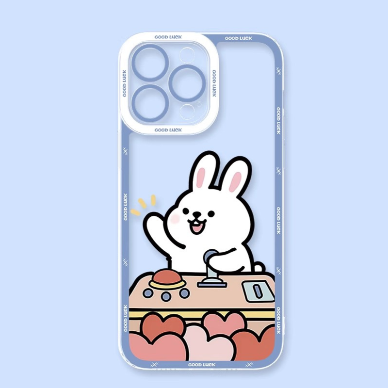 抓娃娃情侶天使眼透明防摔軟殼-GOODTOYSTUDIO