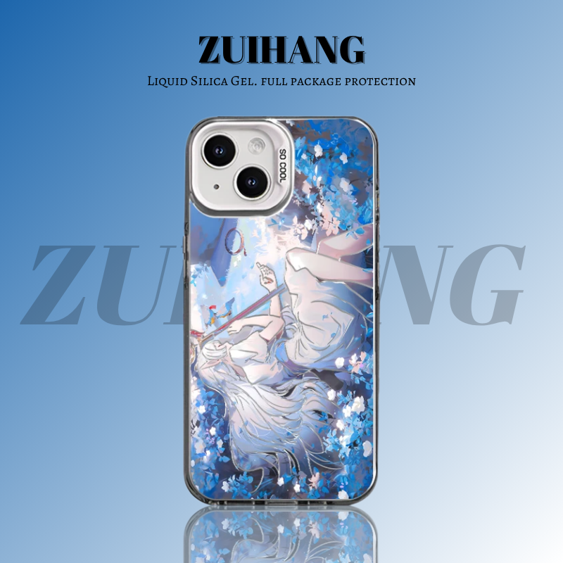 葬送的芙莉蓮 極光/彩銀 線條漸變防摔手機殼-GOODTOYSTUDIO