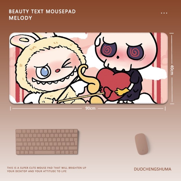 可愛卡通拉布布 主題桌墊 布質滑鼠墊-GOODTOYSTUDIO