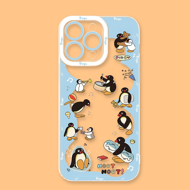 Pinggu企鵝天使眼透明防摔軟殼