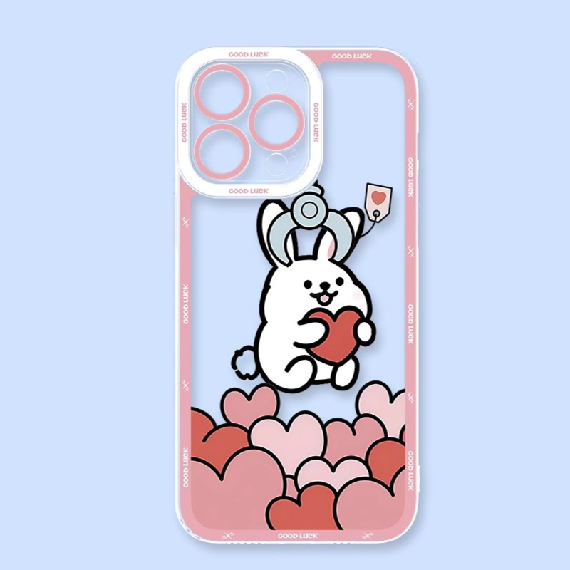 抓娃娃情侶天使眼透明防摔軟殼-GOODTOYSTUDIO