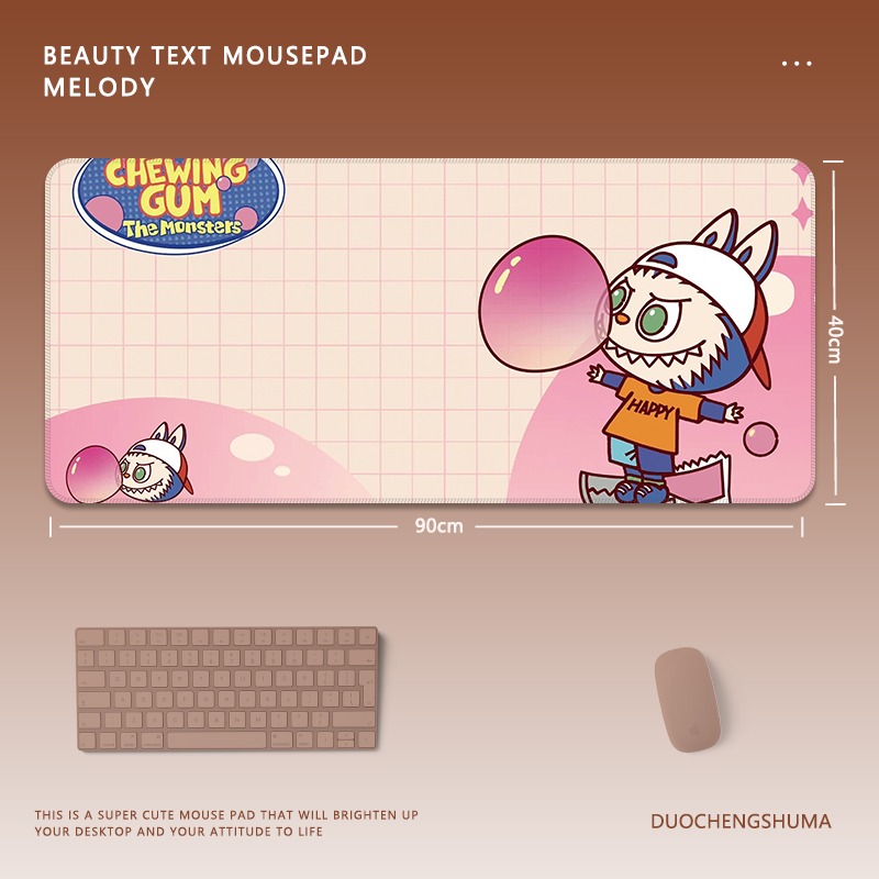 可愛卡通拉布布 主題桌墊 布質滑鼠墊-GOODTOYSTUDIO