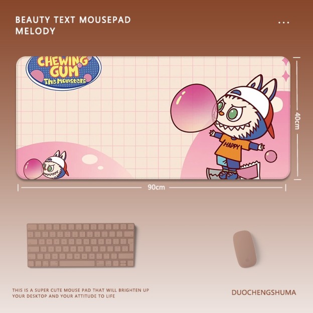 可愛卡通拉布布 主題桌墊 布質滑鼠墊-GOODTOYSTUDIO