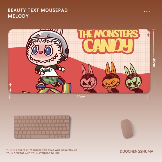 可愛卡通拉布布 主題桌墊 布質滑鼠墊-GOODTOYSTUDIO