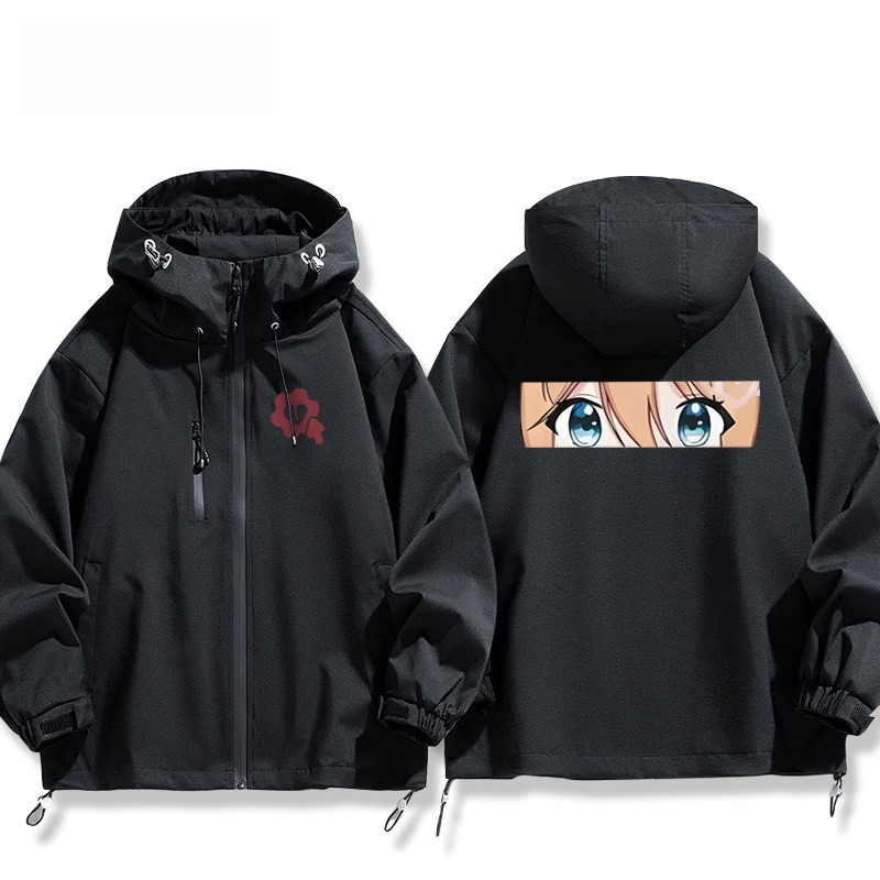 Neurosama周邊Evil neuro牛肉 男女同款秋冬衝鋒衣