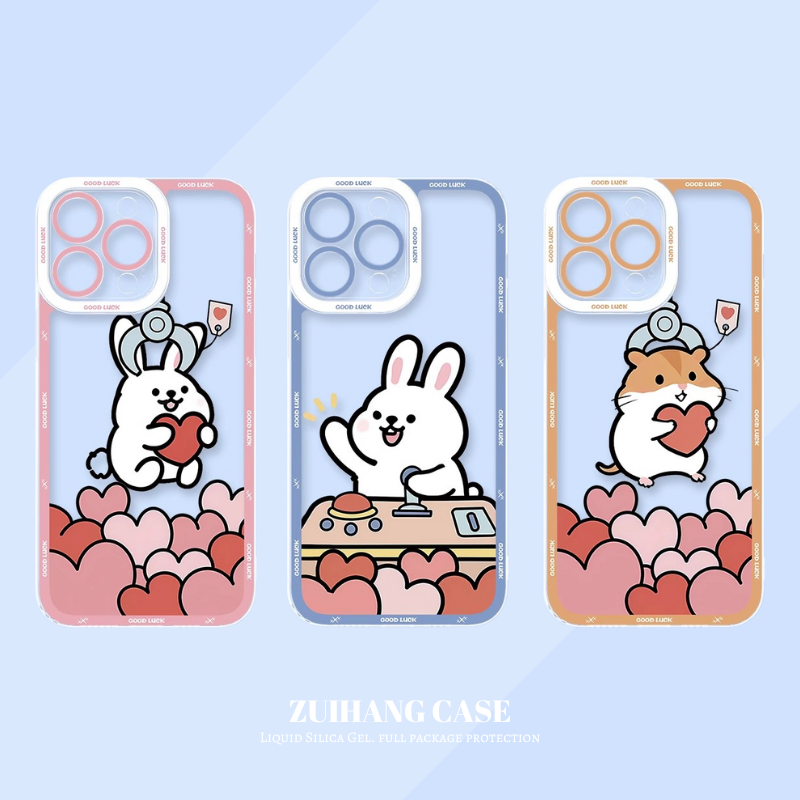 抓娃娃情侶天使眼透明防摔軟殼-GOODTOYSTUDIO