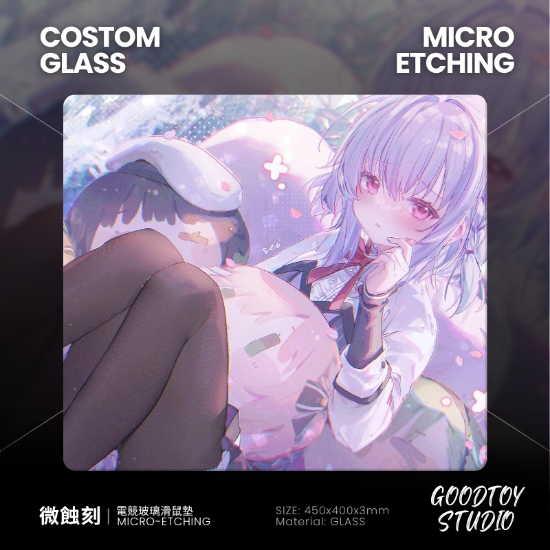 飛鳥湊 Minato Asuka 鋼化玻璃滑鼠墊