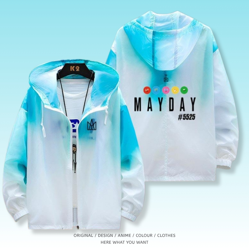 五月天 Mayday 全機能抗UV涼感漸變防曬外套 MD 漸變藍01