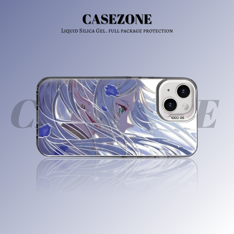 葬送的芙莉蓮 極光/彩銀 線條漸變防摔手機殼-GOODTOYSTUDIO