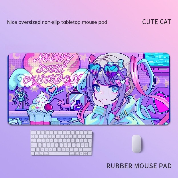 主播女孩重度依賴 主題桌墊 布質滑鼠墊