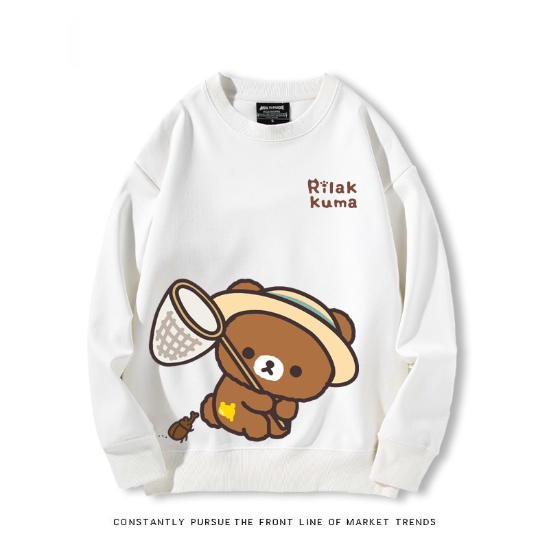 日系拉拉熊 秋冬新款 親子情侶裝圓領長袖