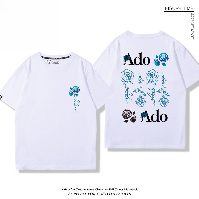 Ado歌手 2026親子情侶男女同款 印花短袖T恤