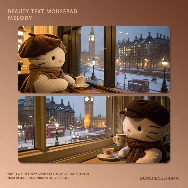 Hello Kitty 主題桌墊 布質滑鼠墊-GOODTOYSTUDIO