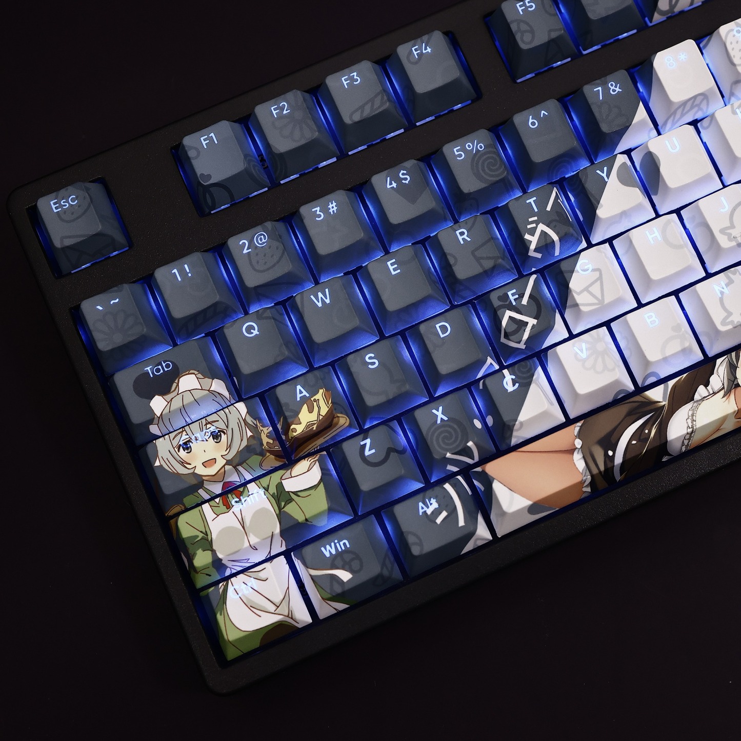 希爾福羅瓦透光RGB108鍵標準配列衛星軸鍵帽-GOODTOYSTUDIO