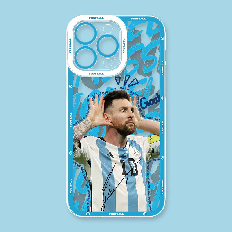 世界盃球員梅西天使眼透明手機殼 ZY001064