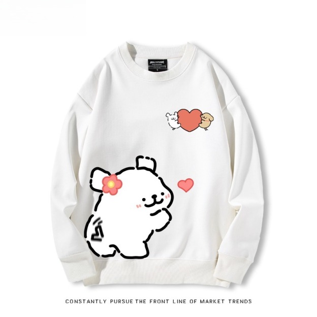 線條小狗 聯名親子情侶裝 圓領長袖