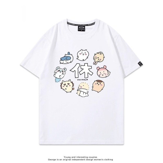 Chiikawa 2025親子情侶男女同款 印花短袖T恤-GOODTOYSTUDIO