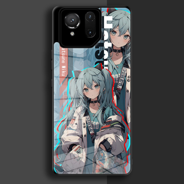 ROG初音未來鋼化玻璃手機殼