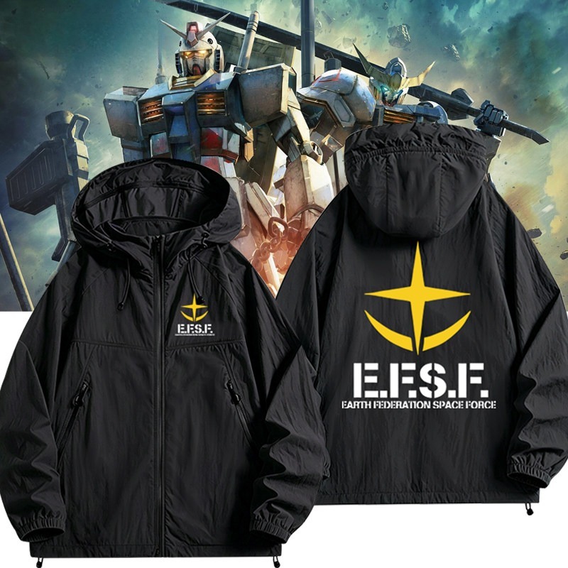 機動戰士鋼彈EFF地球聯邦軍 男女輕薄透氣防曬服外套