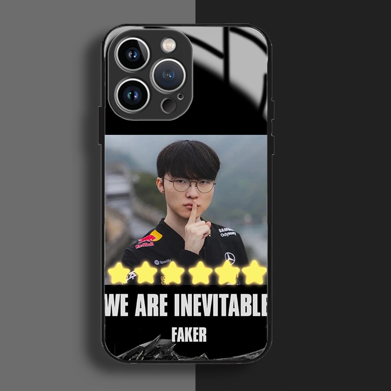 T1戰隊高清鋼化玻璃手機殼