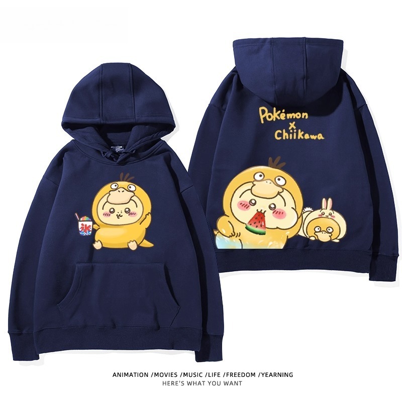chiikawa X 寶可夢系列 聯名衛衣2025秋冬新款 親子情侶裝連帽衛衣