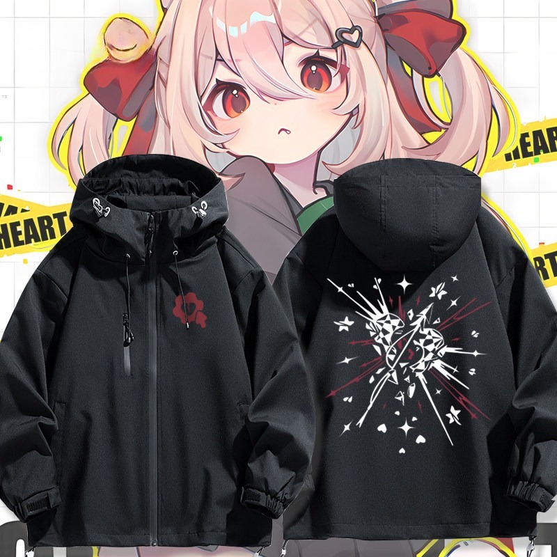 Neurosama周邊Evil neuro牛肉 男女同款秋冬衝鋒衣