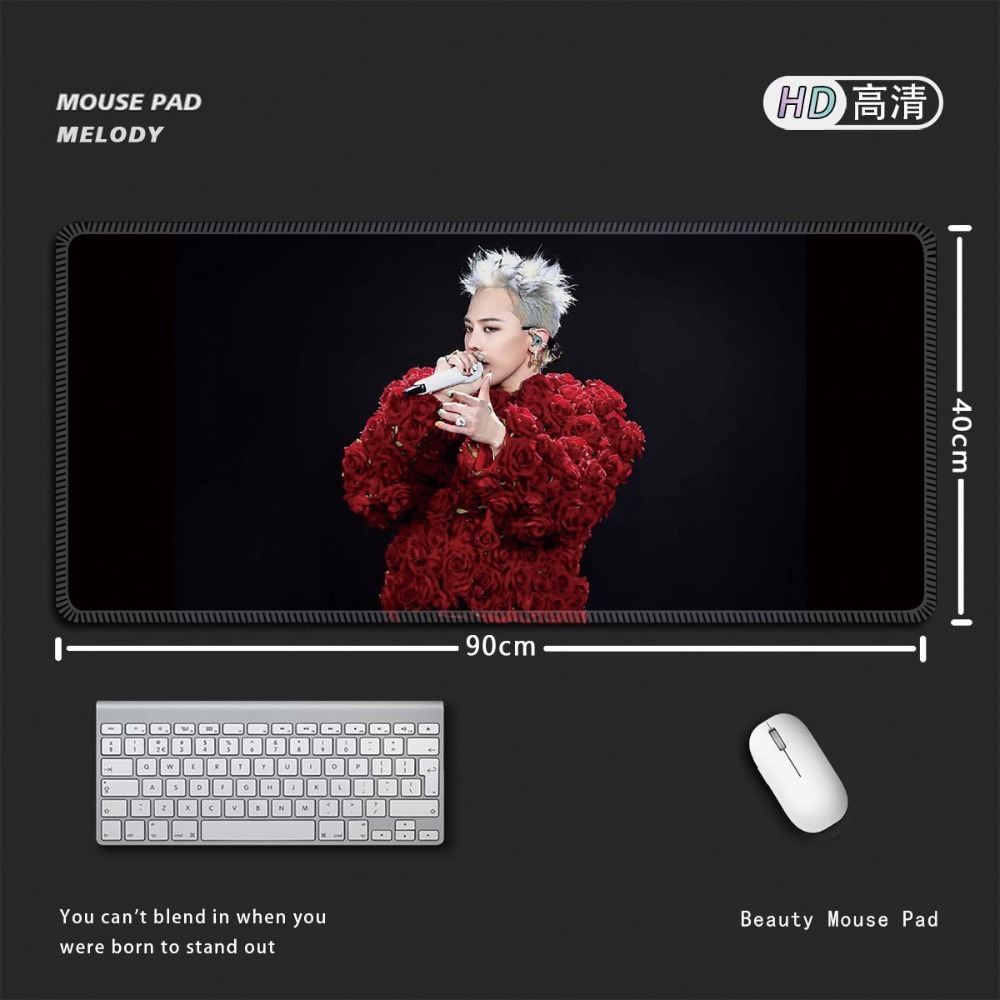 權志龍 GD G-DRAGON 大尺寸滑鼠墊｜BIGBANG小雛菊主題桌墊 電腦鍵盤墊