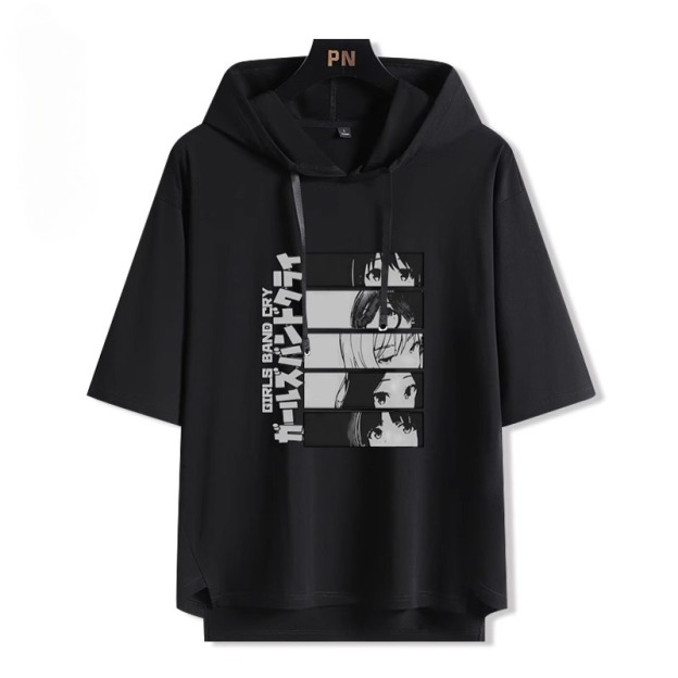 哭泣少女樂隊 連帽短袖T恤-GOODTOYSTUDIO