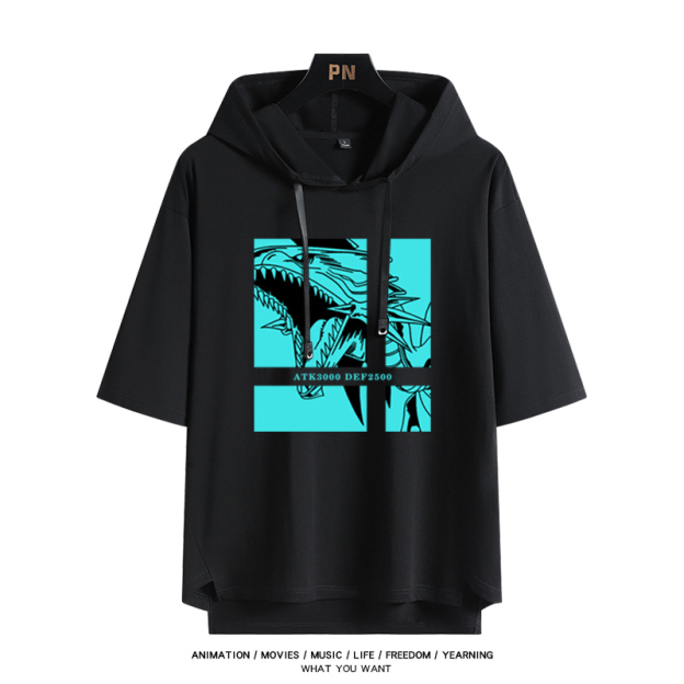 遊戲王 青眼白龍 連帽短袖T恤