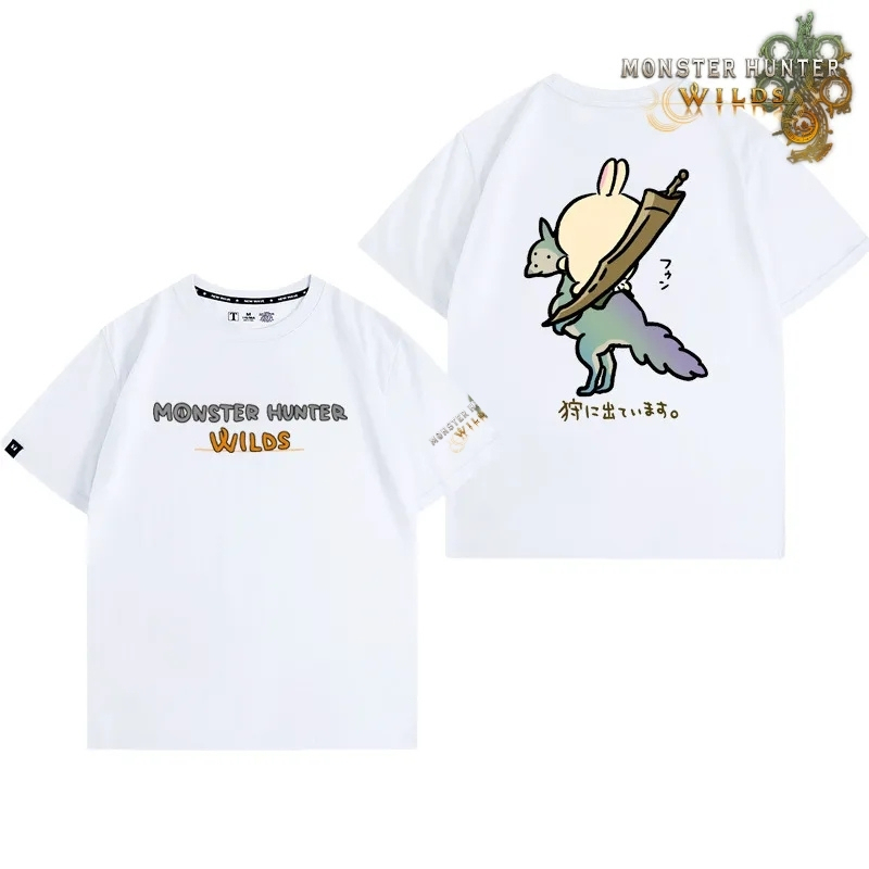 魔物獵人荒野印花短袖T恤