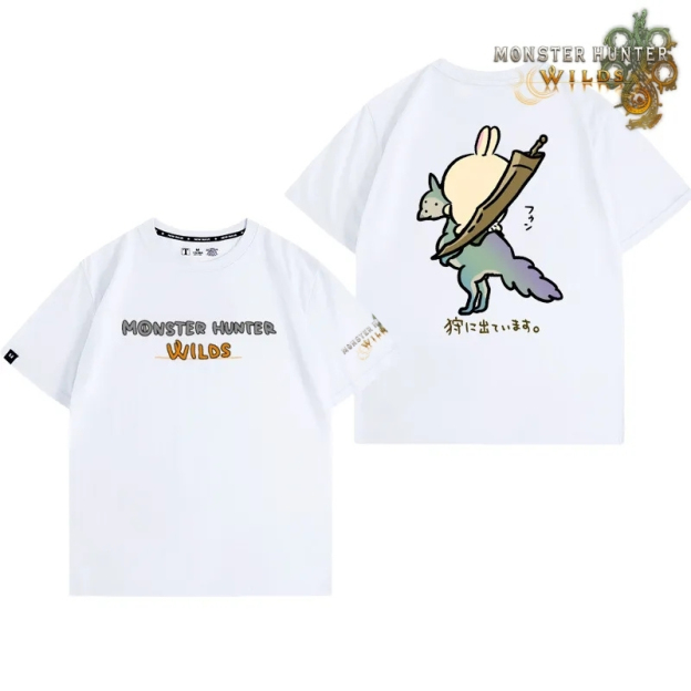 魔物獵人荒野印花短袖T恤