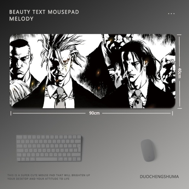黑白動漫 主題桌墊 布質滑鼠墊-GOODTOYSTUDIO