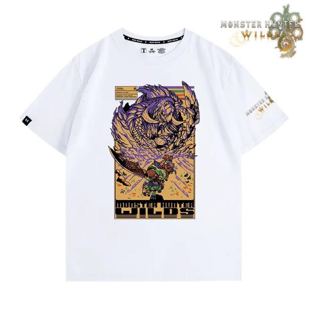 魔物獵人荒野印花短袖T恤