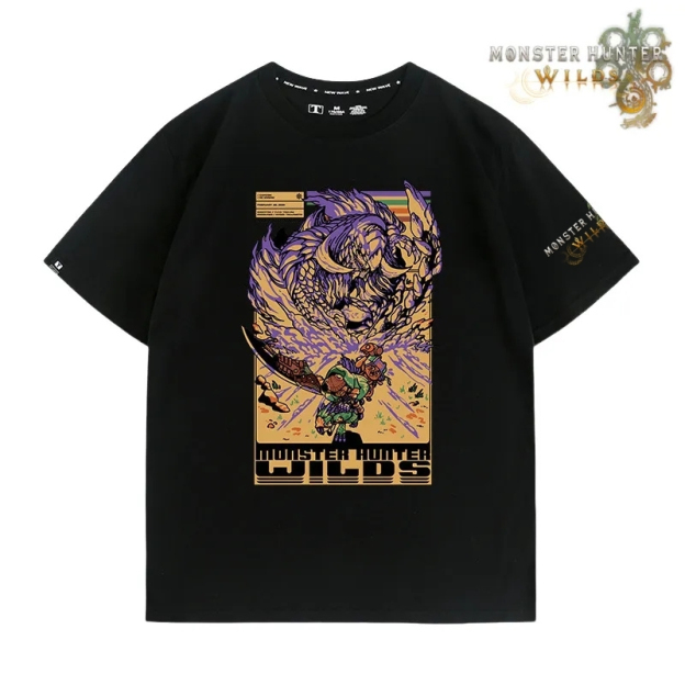 魔物獵人荒野印花短袖T恤