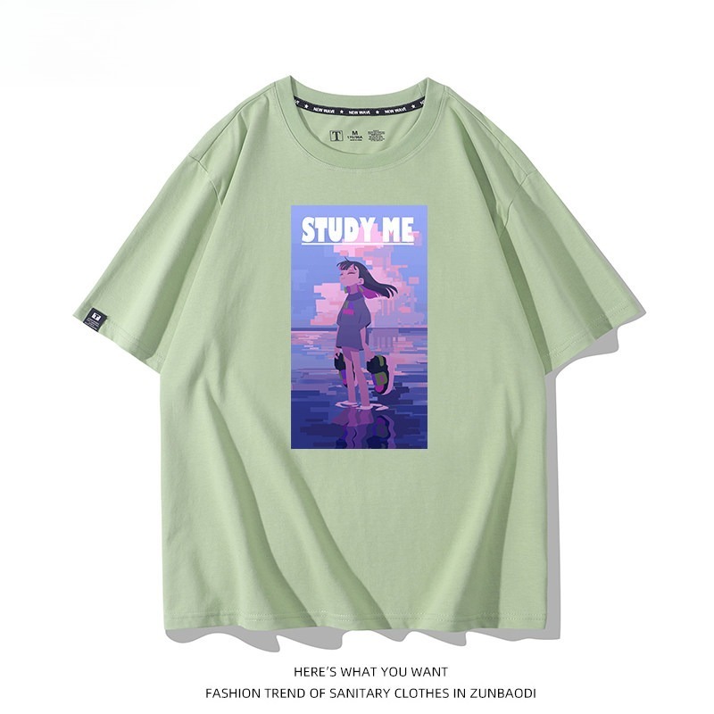 永遠是深夜有多好 2026親子情侶男女同款 印花短袖T恤