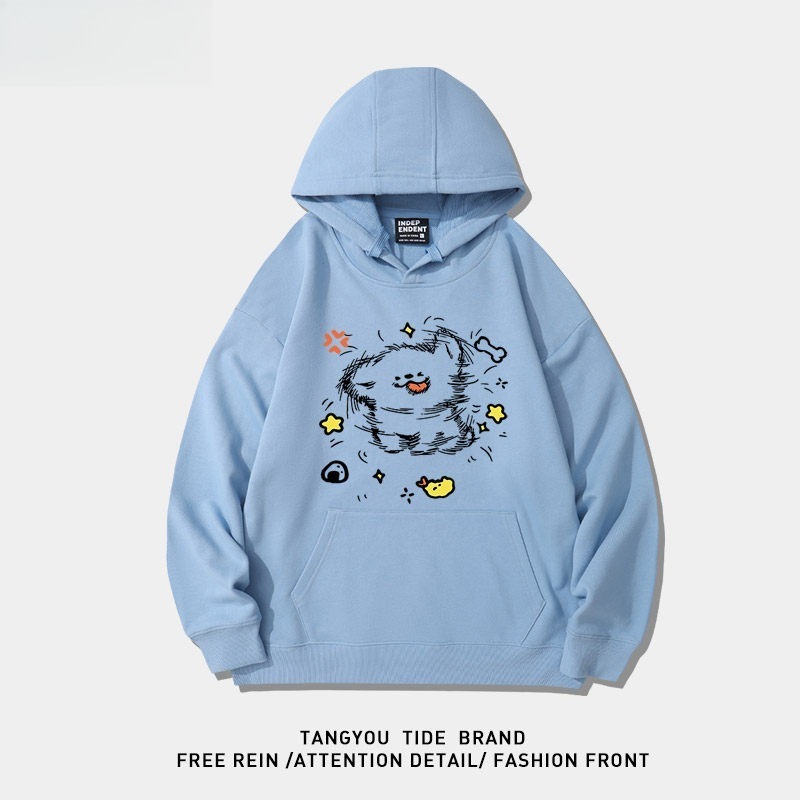 線條小狗 聯名衛衣2026秋冬新款親子情侶裝 圓領長袖/連帽衛衣