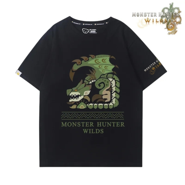魔物獵人荒野印花短袖T恤