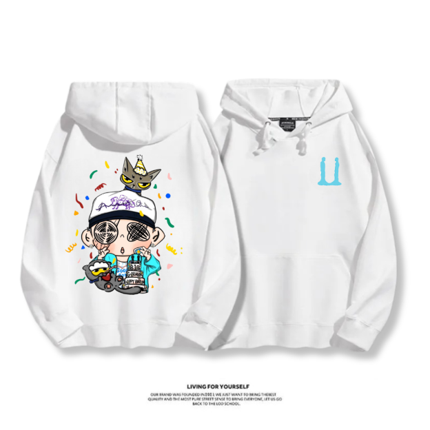 GD權志龍 2025秋冬新款 親子情侶男女連帽衛衣