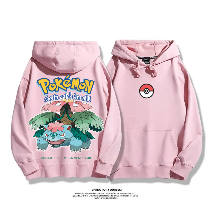 寶可夢 超級進化 2025秋冬新款 親子情侶男女連帽衛衣