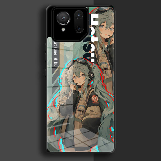 ROG初音未來鋼化玻璃手機殼